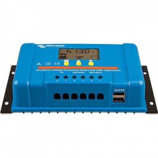 Ρυθμιστής Φόρτισης Victron BlueSolar PWM DUO LCD& USB-Light 20A 12/24V