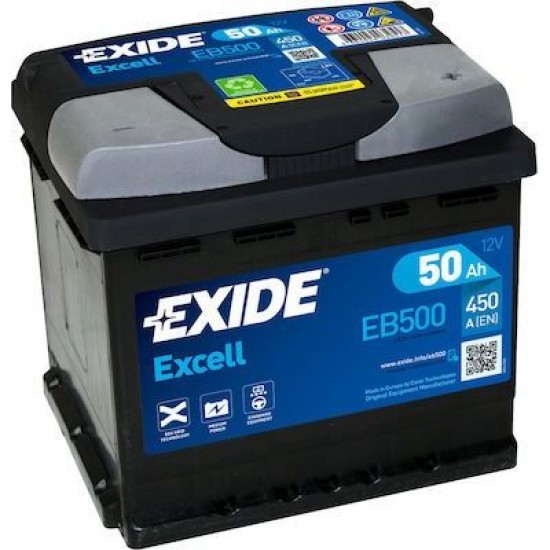 Μπαταρία EXIDE EB500, 50Ah 450cca
