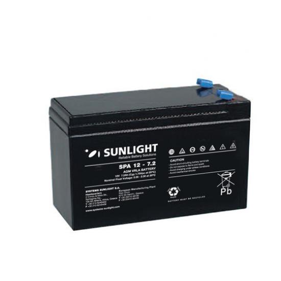Επαναφορτιζόμενη μπαταρία sunlight SPA12-7,2Ah F1